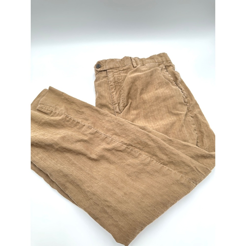 Banana Republic Mens 34x32 Brown Linen Blend Chino Pants Heritage Preppy